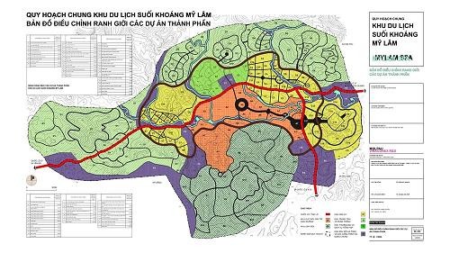 Bản đồ quy hoạch chung Khu du lịch suối khoáng Mỹ Lâm