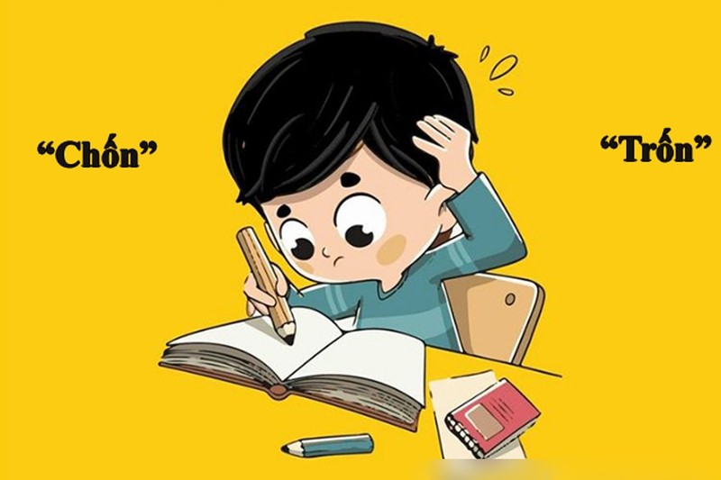 Trốn hay chốn là đúng?