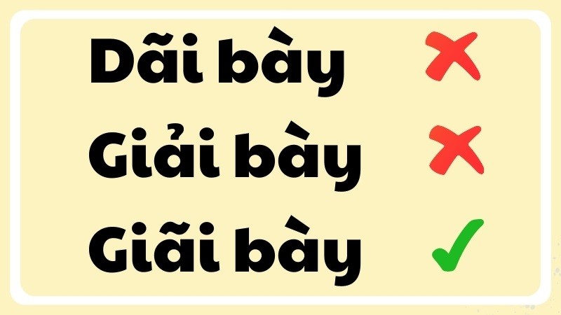 Giãi bày hay dãi bày hay giải bày