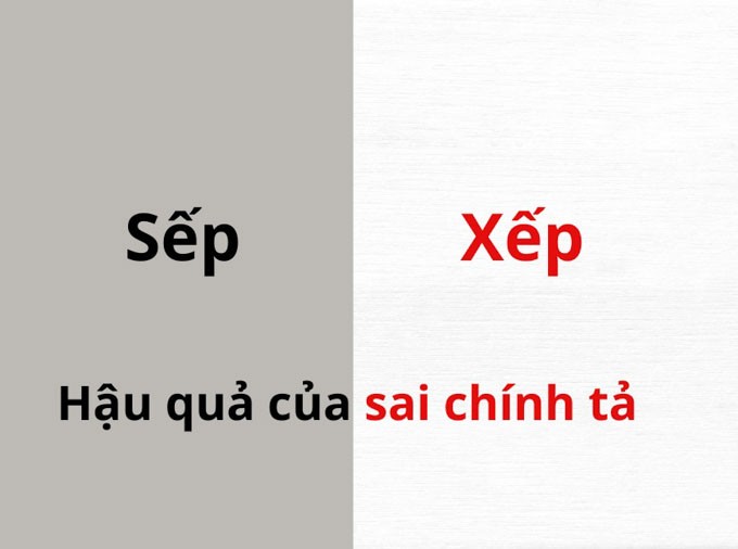 Lời cảnh báo về hậu quả của việc viết sai chính tả